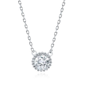 Colier argint cu pietre DiAmanti Z1676NR_W-DIA (Argint 925‰ 2,4 g.)
